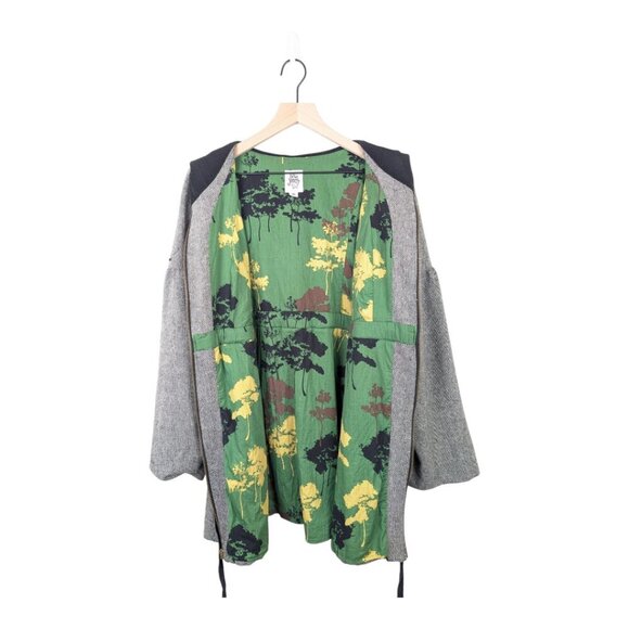 Ivy Jane | Lightweight Hooded Jacket | Heather Grey/Herringbone | Size XL - Picture 2 of 11